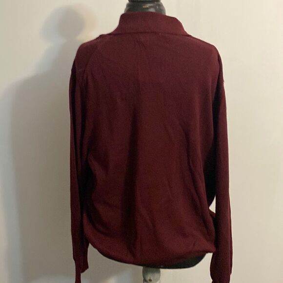 St John's Bay Autmn Burgundy sweater, size XL - Picture 2 of 3